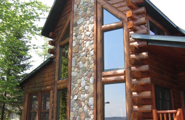 Schönes Wisconsin See-Frontblockhaus