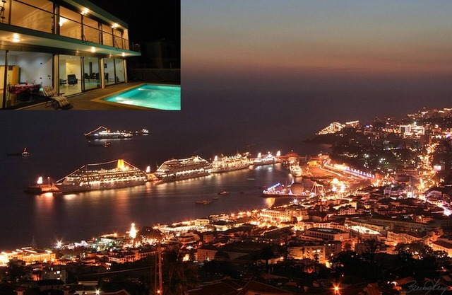 Beste Aussicht auf Funchal. Luxus-3-Bett-Villa mit beheiztem Pool. In der Nähe von Stadtzentrum entfernt.