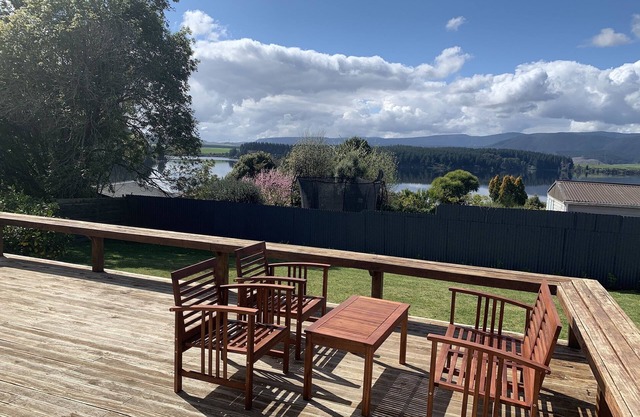 Idyllic bach with lake views