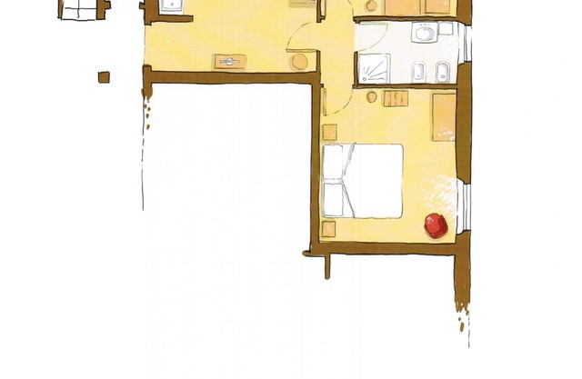 Blue/Arancio-Apartment-Apartment-Eigenes Badezimmer-Gartenblick