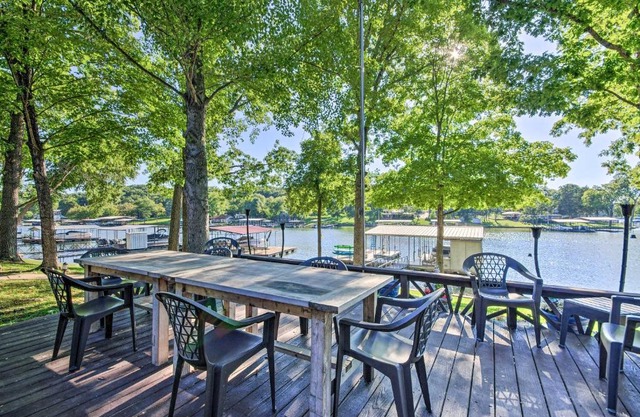 Boat Dock and Slides Lakefront Gravois Mills Home