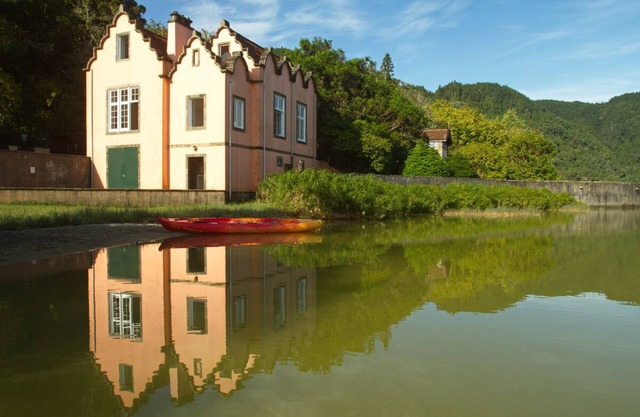 Bootshaus für 4 Personen in Furnas Lagune Küste mit Kanus und Fahrräder