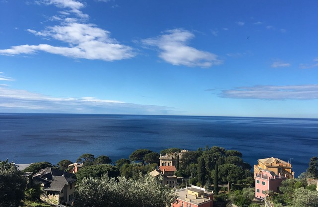 Bogliasco: Wohnung in Villa, von der Natur mit Meerblick umgeben