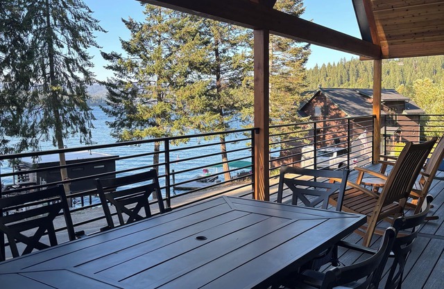 Brand New Modern Chalet on Hayden Lake Sleeps 12 w/ Private Dock & Views
