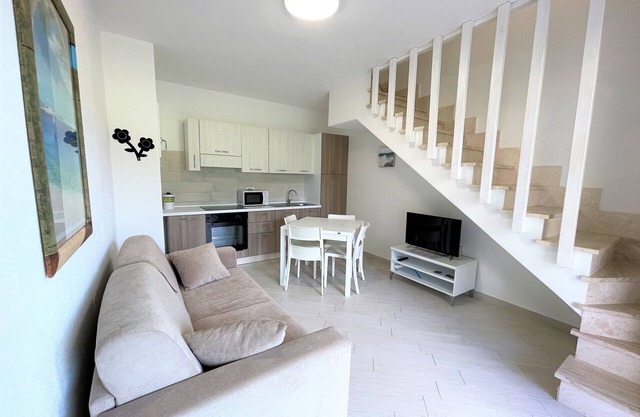 Brand new two-story apartment in residence with pool, equipped with washing machine