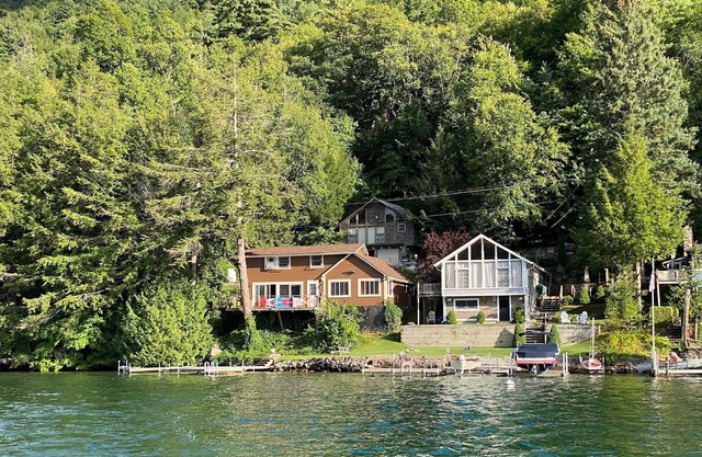 Breathtaking views from charming lakefront home on beautiful Lake George