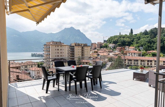bright and spacious apartment with large terrace overlooking the lake