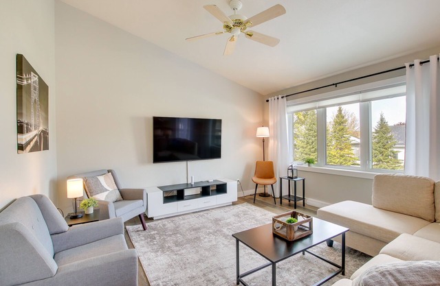 Bright Little Chute Condo w/ Deck & Yard!