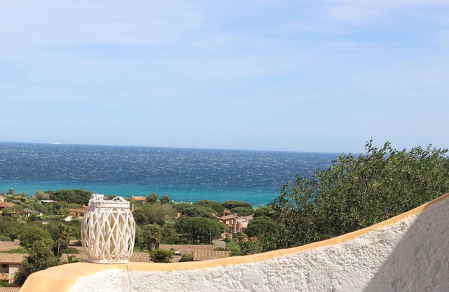 Bright panoramic apartment with stunning sea view in Costa Rei free WiFi
