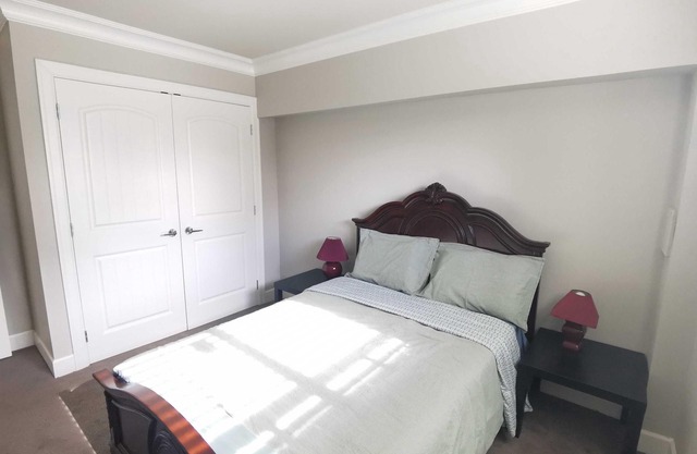 Bright suite with two bathrooms for added convenience and privacy.