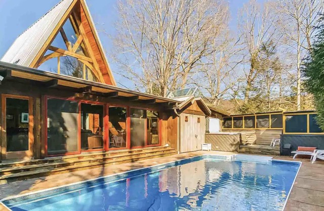 Bullhead Mountain Lodge | Luxurious Black Mountain Home with Pool, Game room, and More!