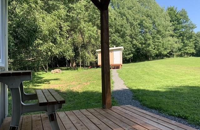 Cabin 1 - Luxury Glamping , unique Tiny, Cozy, Romantic- w/hot tub on Property