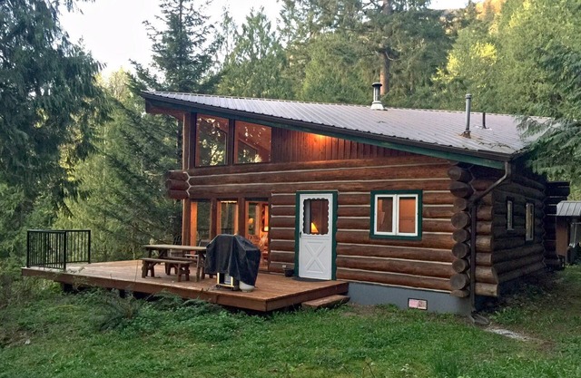 Kabine # 97 - "pinecone" Blockhütte am See, die tierfreundlich ist!