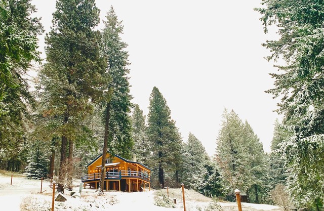 Cabin in the woods, with lake view and hot tub