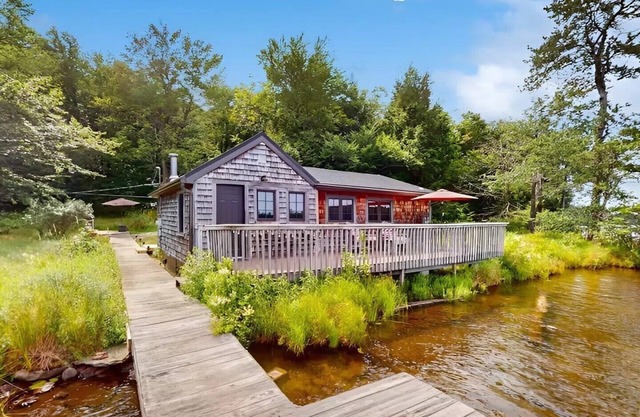 Cabin on the Lake Deck, Dock & Woods