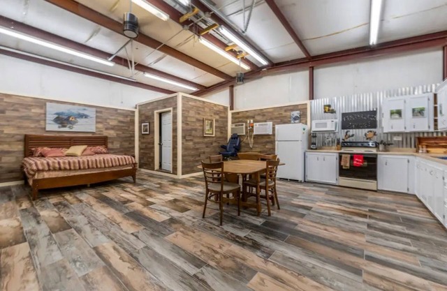 Cajun rustic industrial studio style