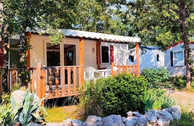 Camping Tikayan Rives du Lac de Sainte Croix*** - Mobile home Colorado Eco 3 rooms 4/6 people Air-conditioned