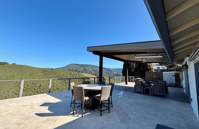 Carmel home w massive deck, ocean&valley views. Strategic mid valley location.