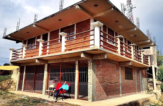 casa, balcón