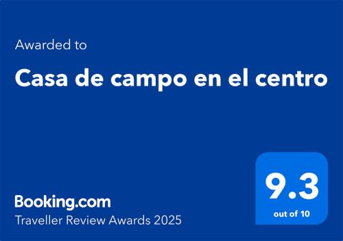 Casa de campo en el centro