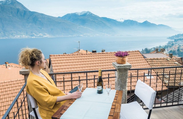 Casa Il Terrazzino Comer See Einfamilienhaus auf zwei Ebenen