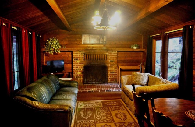 1 min to Mt Rainier - Cedar Cabin with Fireplace/Wi-Fi & Full kitchen