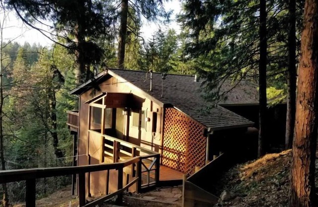 Cedar Pines Cabin w/ Fire Pit & Large Deck - BIG Trees - A Quaint Rustic Charmer