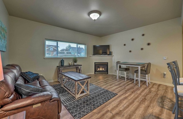 Central Apt: Private Fireplace & Patio Access