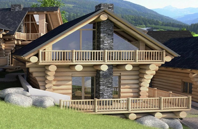 Gemütliches modernes kanadisches Holz-Chalet