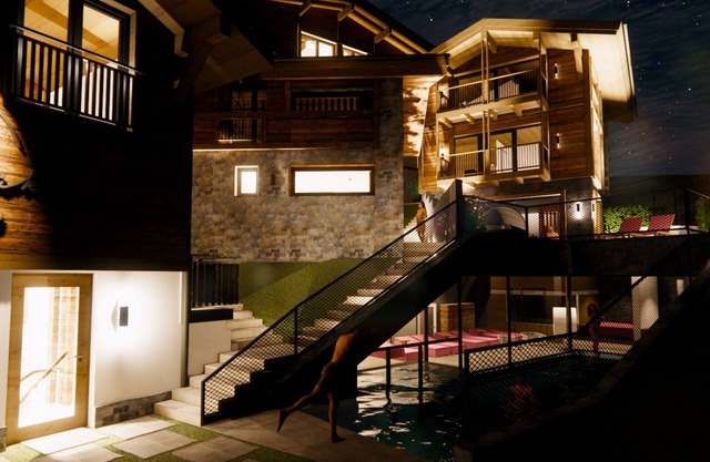 Chalet White Diamond mit eigener Sauna, Ski In und Ski Out