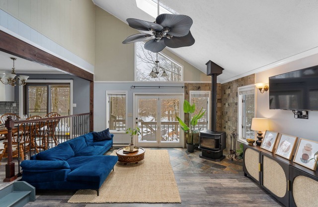 Chalet with Game Room near Ski Trails & Lakes. Pet Friendly!