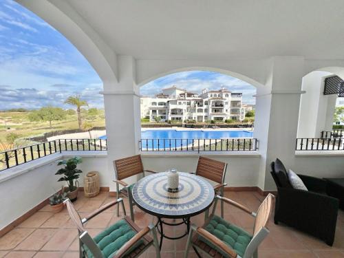 Charming apartment with a pool and golf view