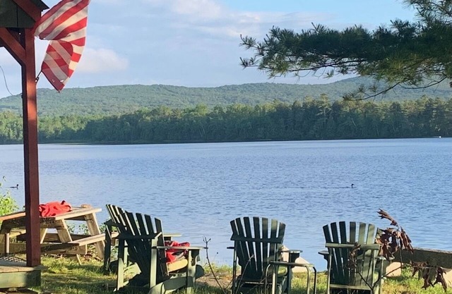 Charming Camp on Water's Edge---Canoe, Loons, Turkeys, Fish and an Eagle