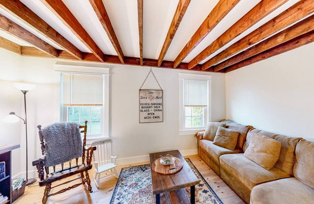 Charming dog-friendly home with private deck, firepit, washer/dryer, & cable