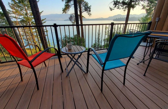 Charming Lake Front Home with Deck, Dock, Beach and Spectacular Views