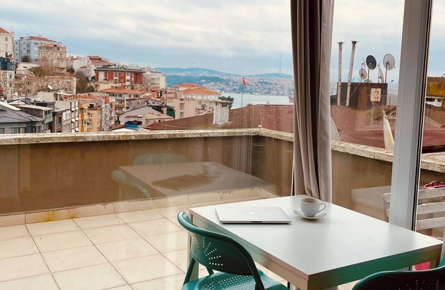 Charming terrace apartment in historic Istanbul with dreamy Bosphorus views.