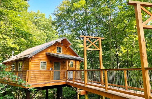 Charming Treehouse Getaway with Treetop Views