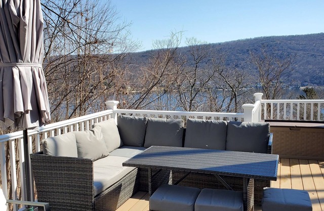 cheerful residential home with gorgeous mountain lake view
