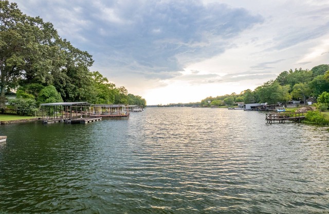Chic Lakefront Retreat: The Art House W/ Private Dock, Outdoor Dining, Large Backyard, Deck & BBQ