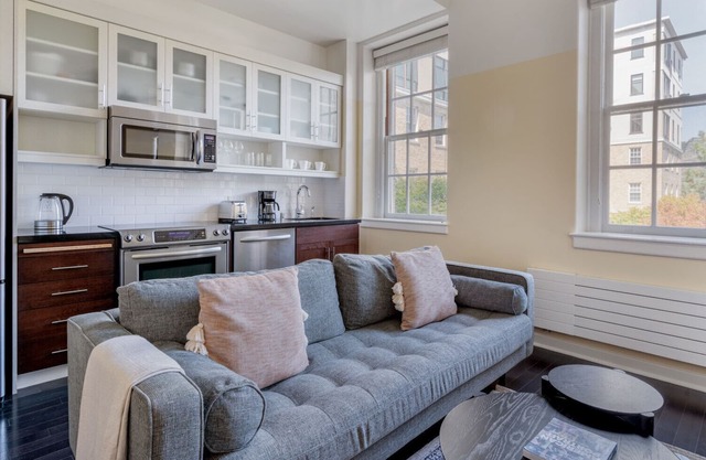 Chic Presidio Heights 1BR w/ Gym, nr Trails, Beach & Golf, by Blueground