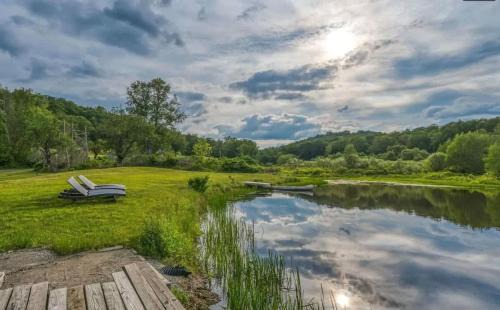 Chic Renovated Chalet with Private Pond