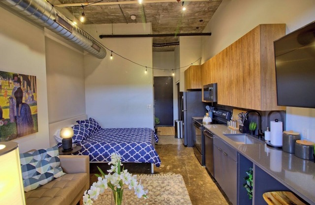 Chic Ultramodern Minimalist Studio Loft + Patio