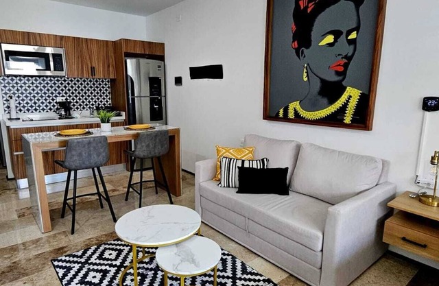 Chic Upper-Floor Condo with Rooftop Ocean Views Steps from Mamitas Beach 5th Ave