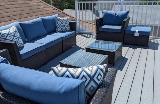 Chill on the rooftop! Across from the beach!