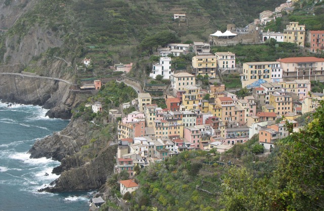 Cinque Terre, Riomaggiore, Wohnung mit Blick auf das Dorf und das Meer