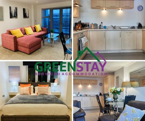 "Clarence Court Newcastle" by Greenstay Serviced Accommodation - Stunning 1 Bed Apt In City Centre With Parking & Balcony-Sleeps 4 - Perfect For Contractors, Business Travellers, Couples & Families - Fast Wi-Fi - Long Stays Welcome