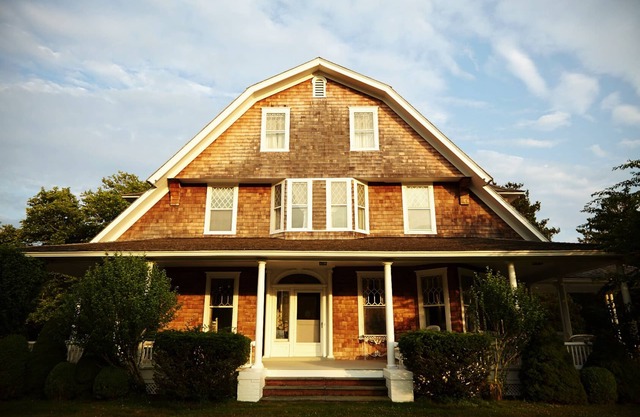 Classic Old Quogue Estate with Pool and AC Short Walk to Beach