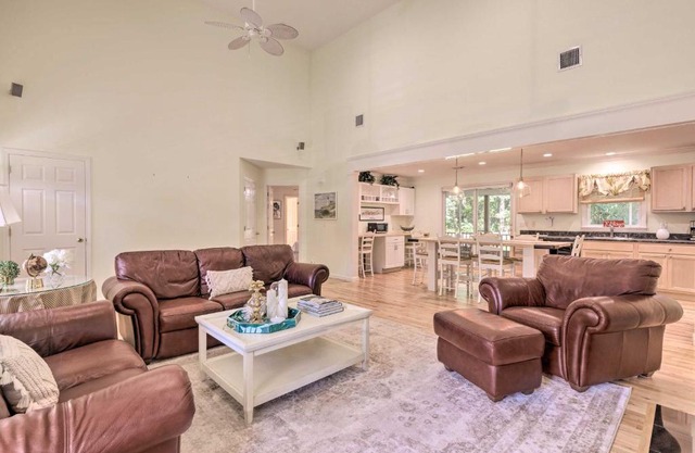 Classy Getaway with Deck and Yard Less Than 1 Mi to Beach