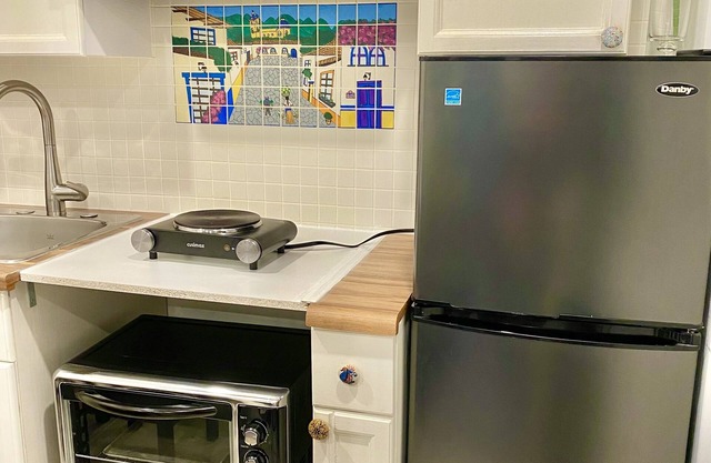 Clean Modern Kitchenette Suite with Mexican Charm