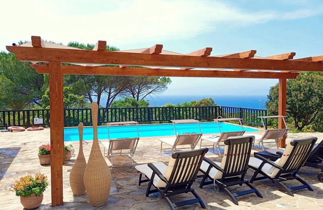 Alghero Villa Barranch Meerblick Pool mit A/C